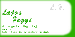 lajos hegyi business card